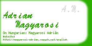 adrian magyarosi business card